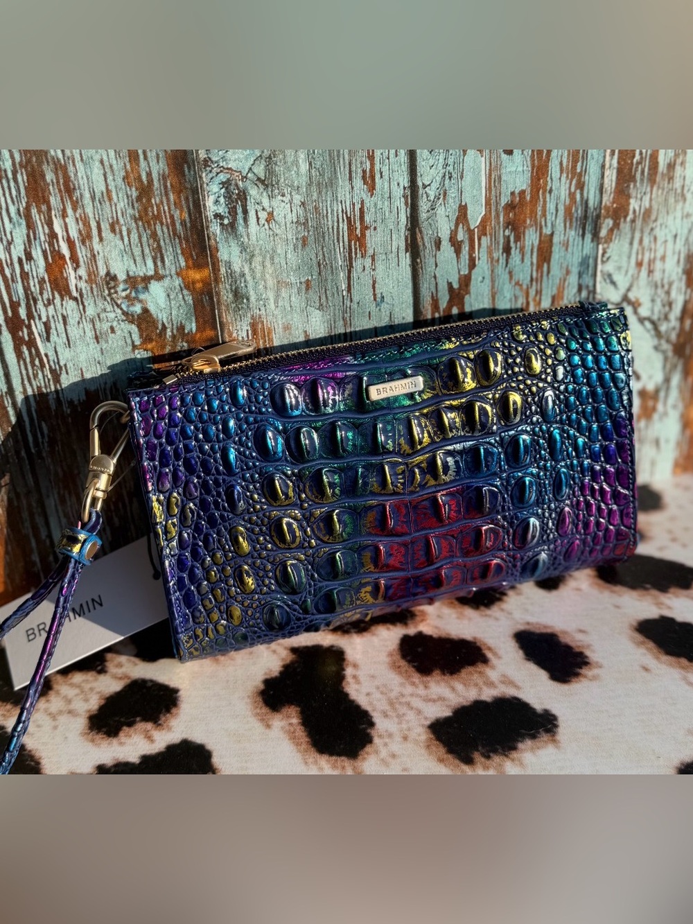 FIRM $ NEW BRAHMIN DAISY BLUE ASSORTED RETIRED COLOR SPOTLIGHT NWT - Picture 5 of 10
